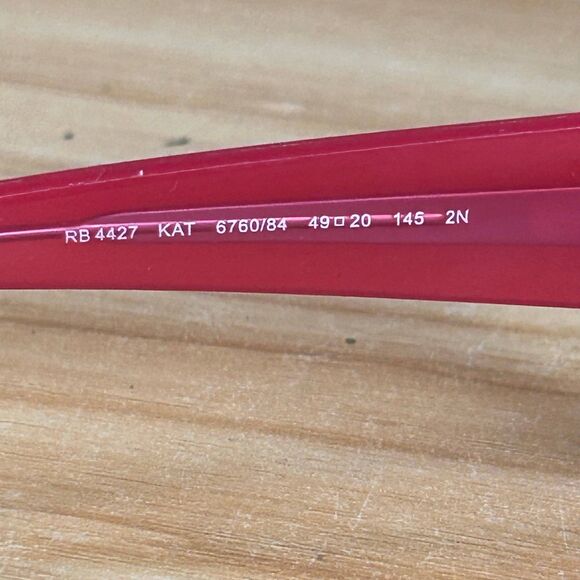 Ray-Ban RB4427 KAT 6760/84 Red Acetate Cat-Eye Eyeglasses 49-20-145 Frame Only - Picture 2 of 7